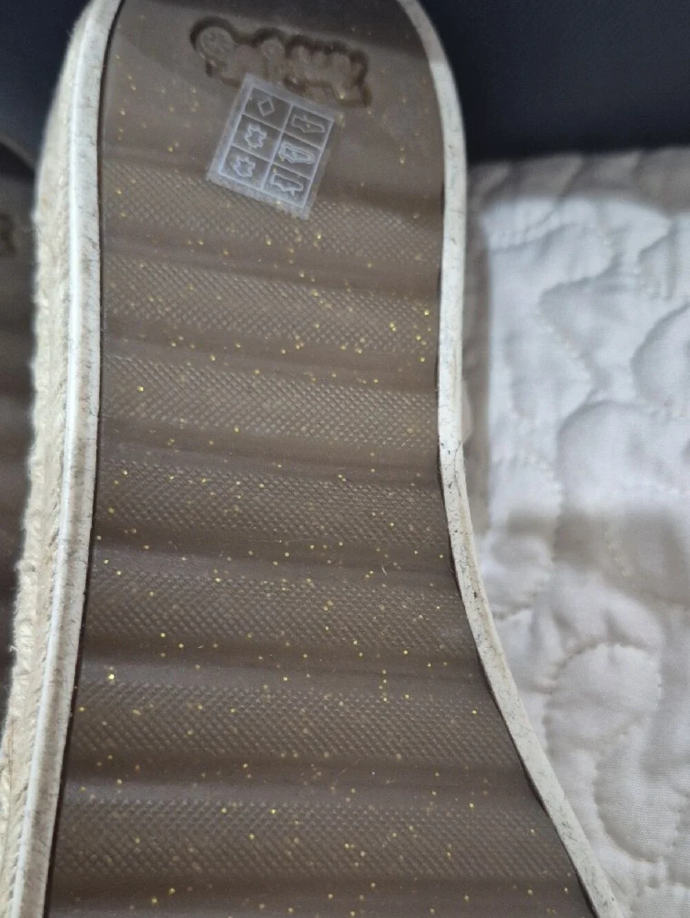 COACH Blush Floral Studded Espadrille Sandals Size 6B